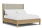 Davie Upholstered Bed, Mirrored Dresser, Chest, and Nightstand