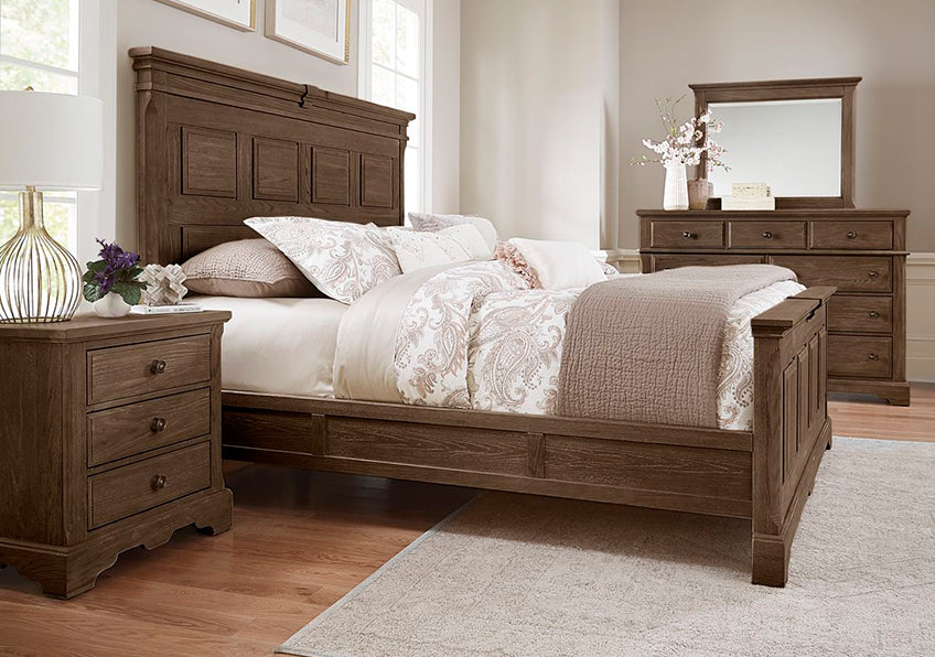 MANSION BED WITH OPTIONAL DECORATIVE SIDE RAILS