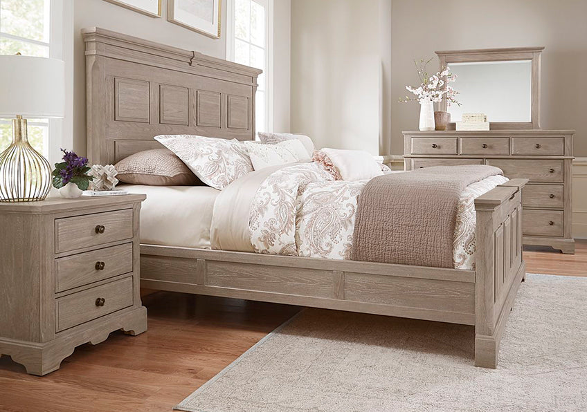 MANSION BED WITH OPTIONAL DECORATIVE SIDE RAILS