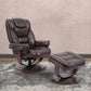 MONARCH - ROBUST MANUAL RECLINING SWIVEL CHAIR AND OTTOMAN