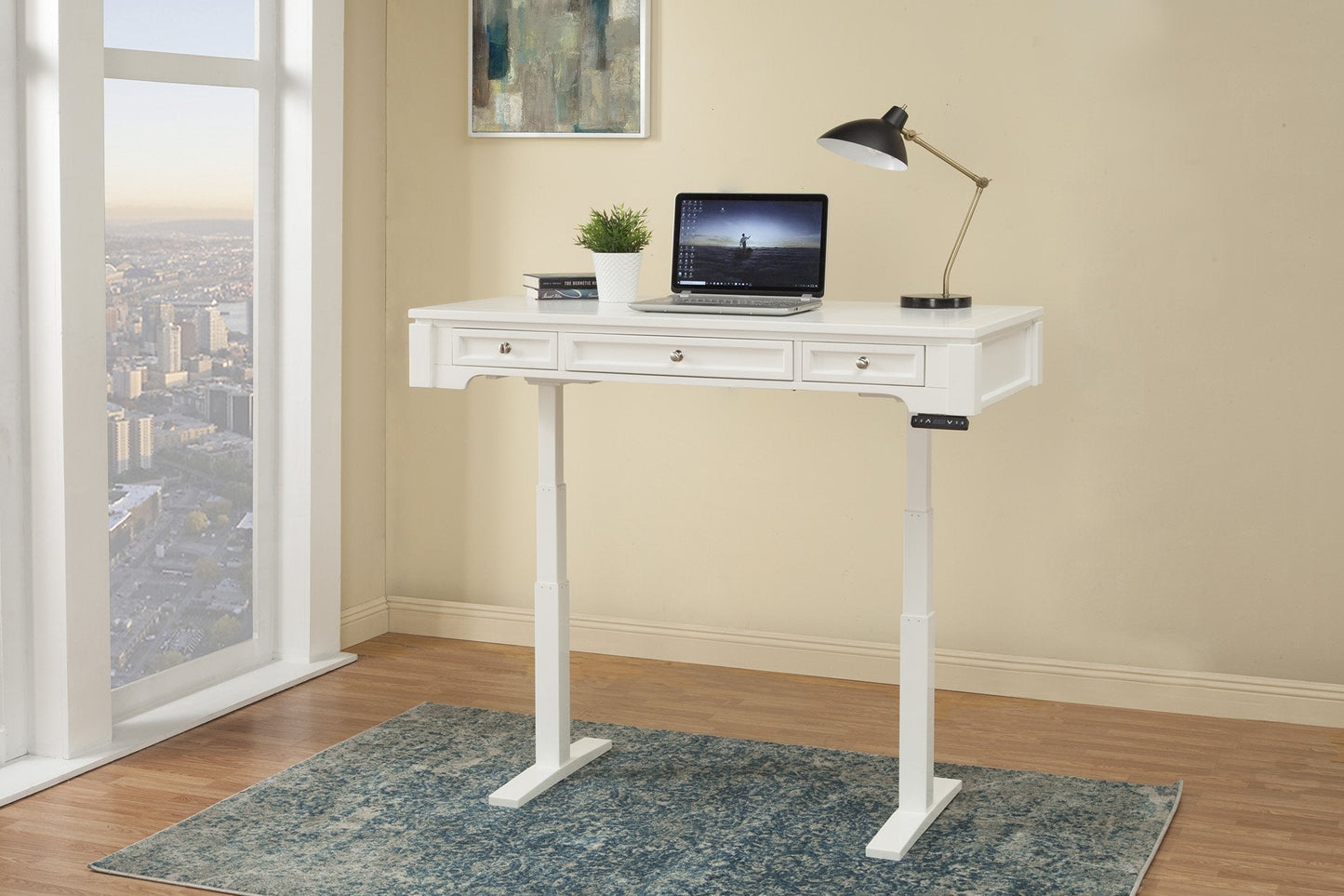 BOCA 57 IN. POWER LIFT DESK (FROM 29 IN. TO 55 IN.) (BOC#257T AND LIFT#200WHT)