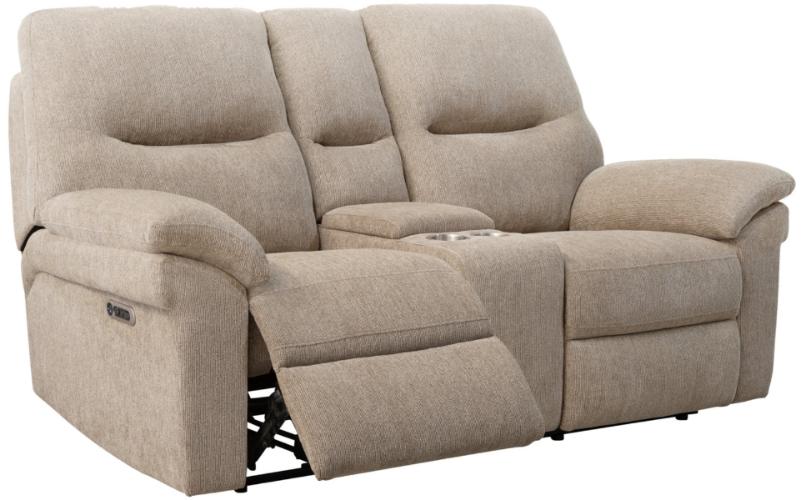 BRYANT - RUFFLES WICKER POWER CONSOLE LOVESEAT