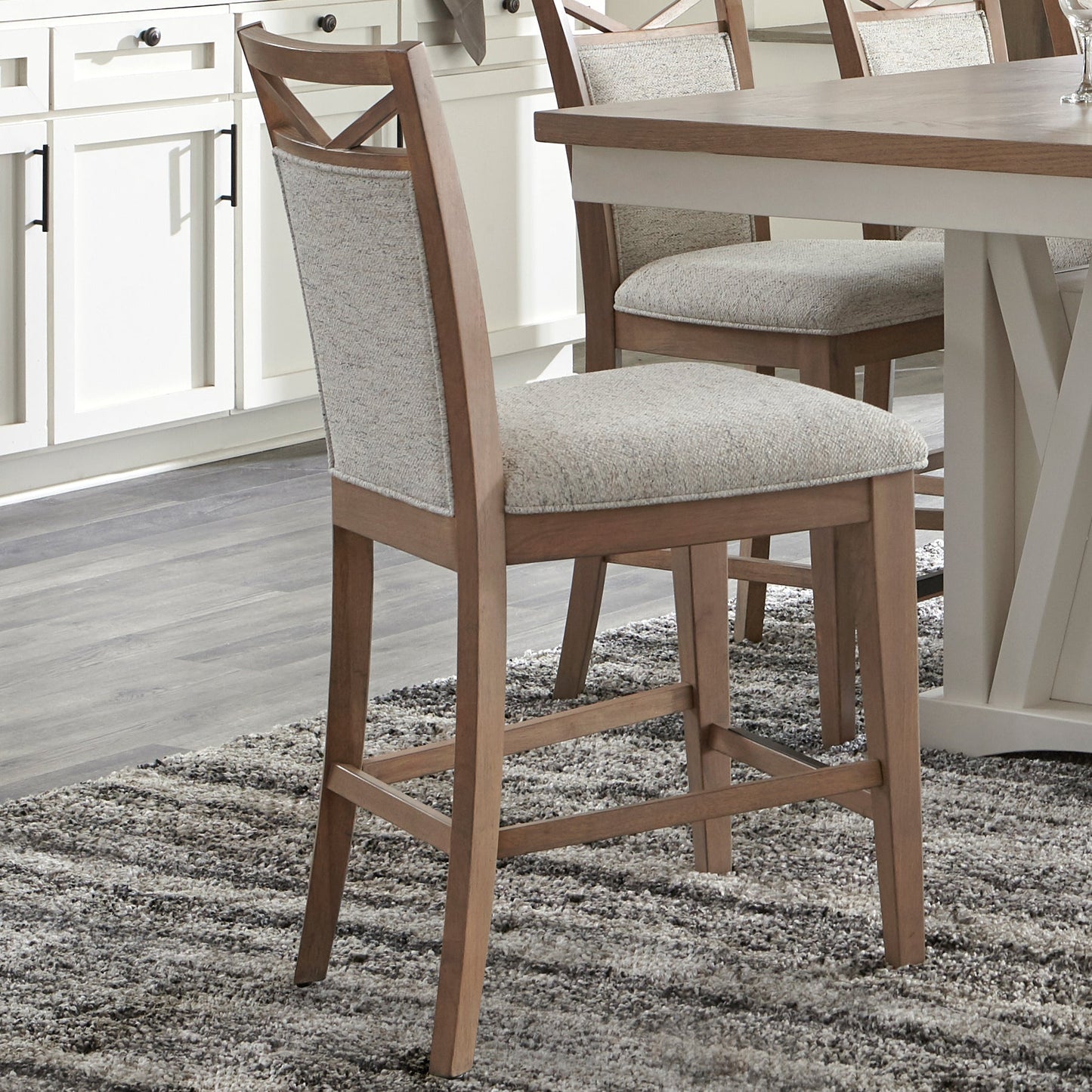 AMERICANA MODERN DINING COUNTER CHAIR UPHOLSTERED (2/CTN SOLD IN PAIRS)