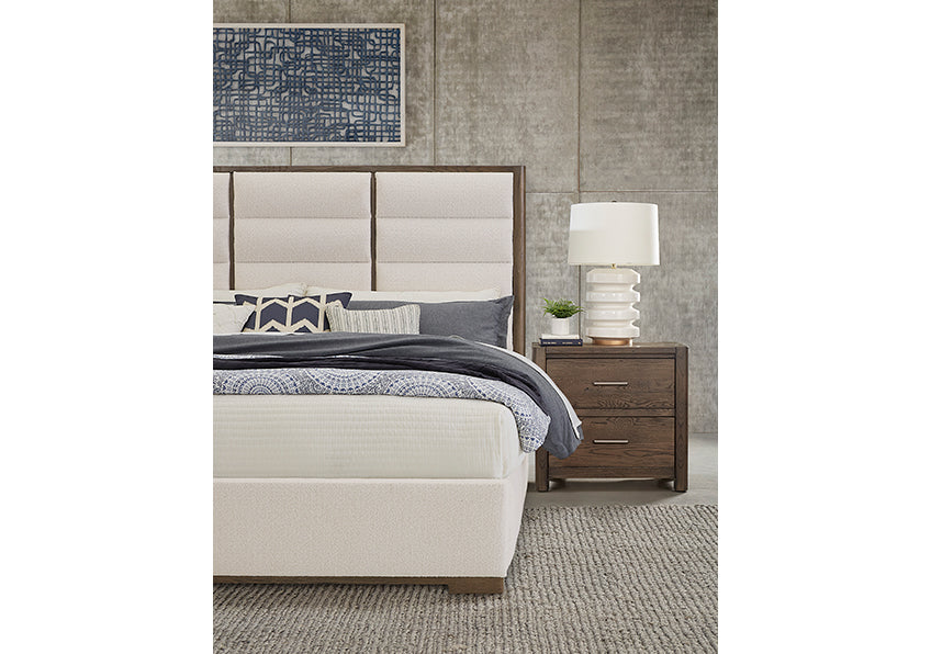 ERIN'S UPHOLSTERED BED - WHITE FABRIC