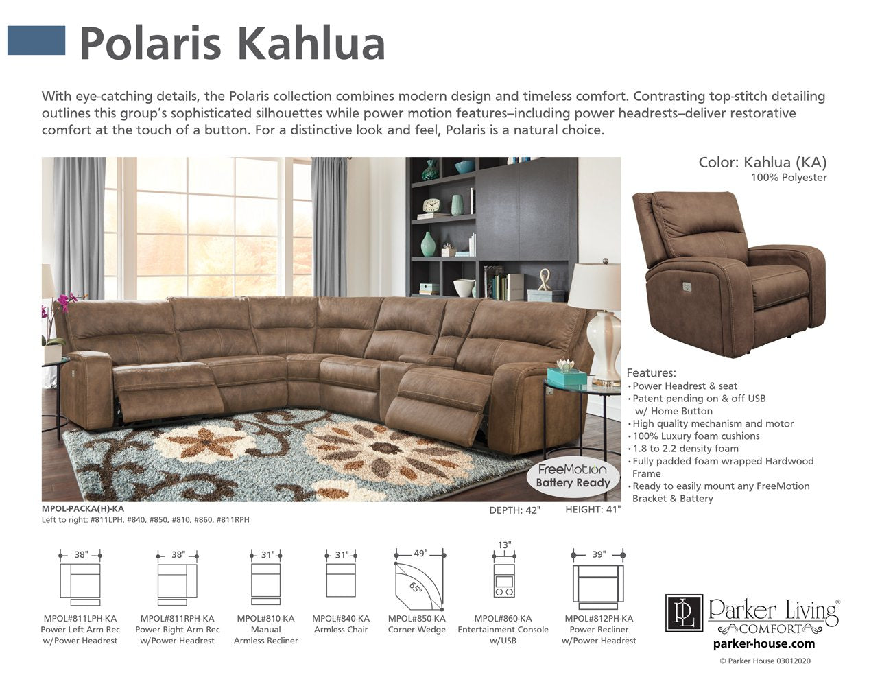 POLARIS - KAHLUA 6PC PACKAGE A (811LPH, 810, 850, 840, 860, 811RPH)