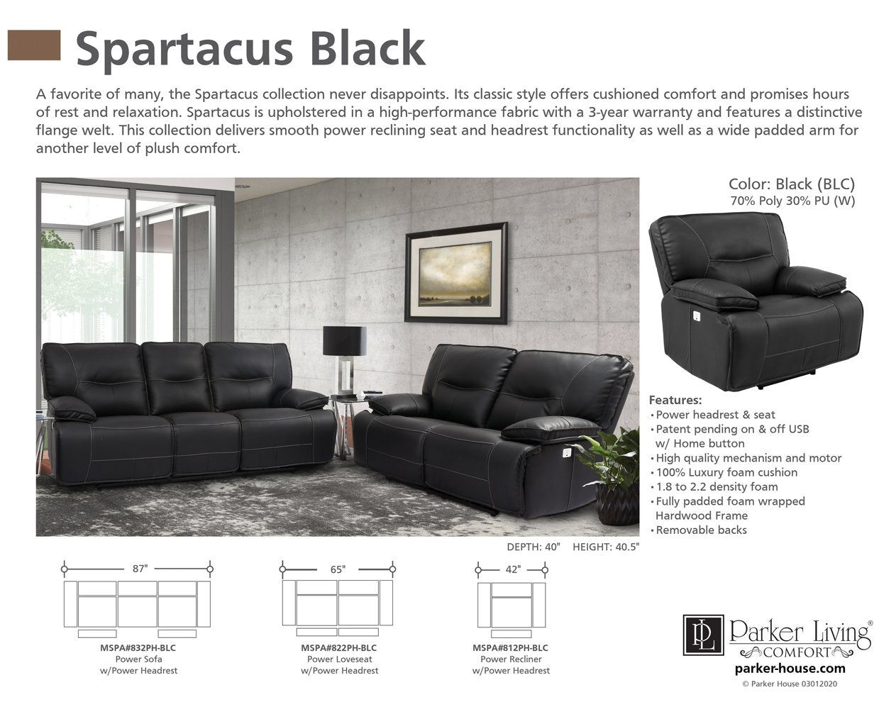 SPARTACUS - BLACK POWER SOFA