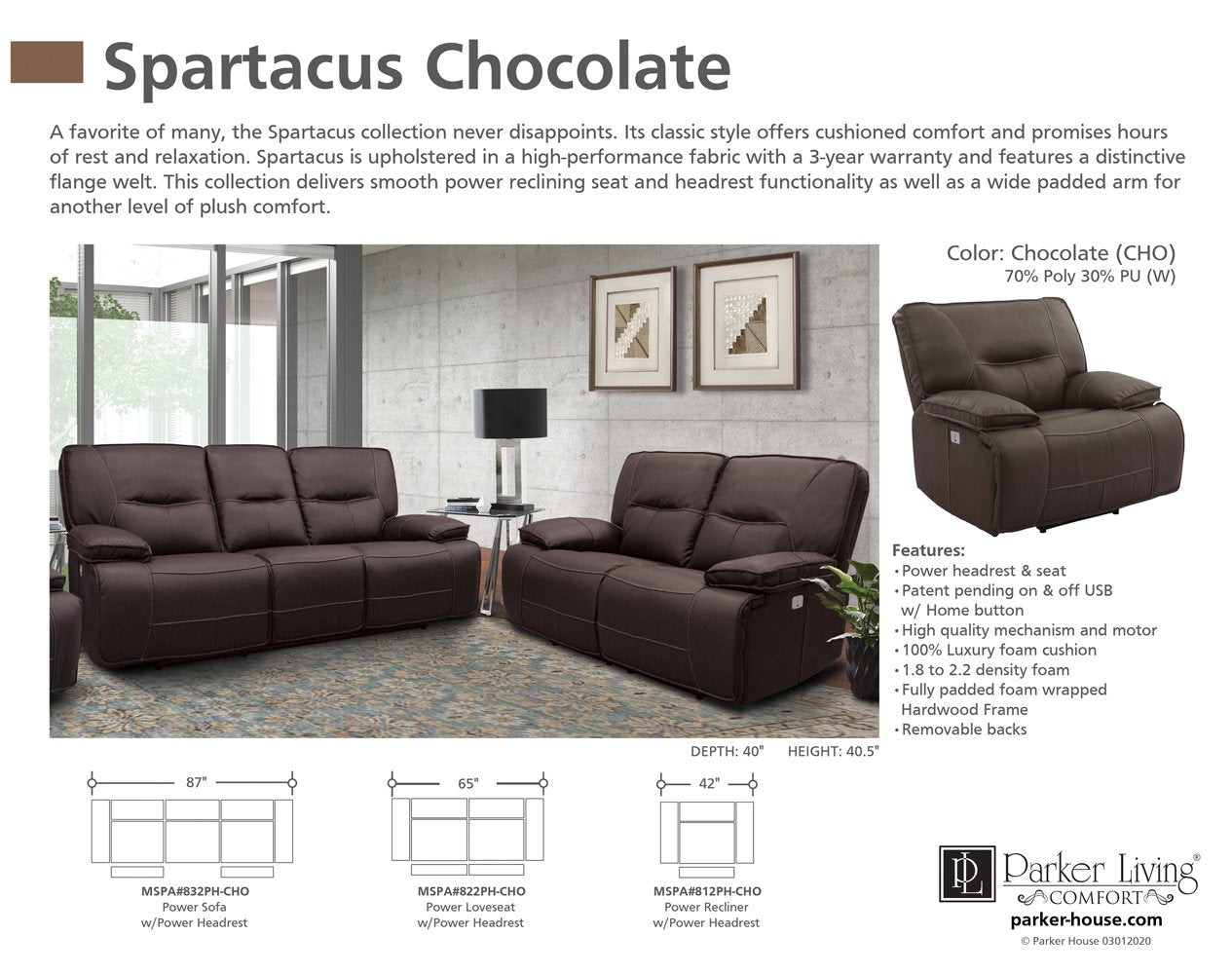 SPARTACUS - CHOCOLATE POWER LOVESEAT