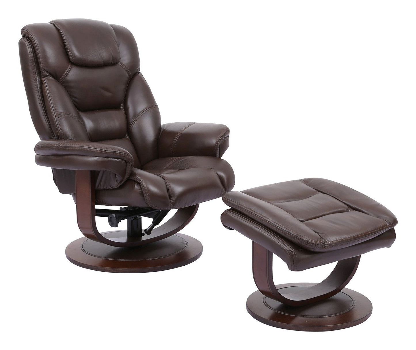 MONARCH - ROBUST MANUAL RECLINING SWIVEL CHAIR AND OTTOMAN