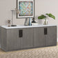 PURE MODERN CREDENZA WITH QUARTZ TOP