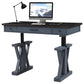 AMERICANA MODERN - DENIM 56 IN. POWER LIFT DESK (FROM 23 IN. TO 48.5 IN.) (AME#256T AND LIFT#200BLK)