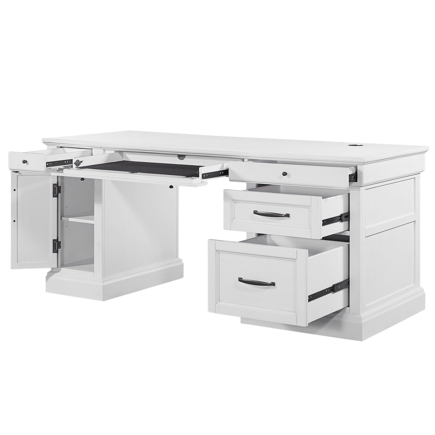 SHOREHAM - EFFORTLESS WHITE PEDESTAL DESK (SHO#480, SHO#481 & SHO#482)