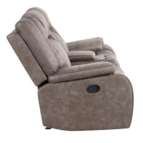 BLAKE - DESERT TAUPE MANUAL CONSOLE LOVESEAT