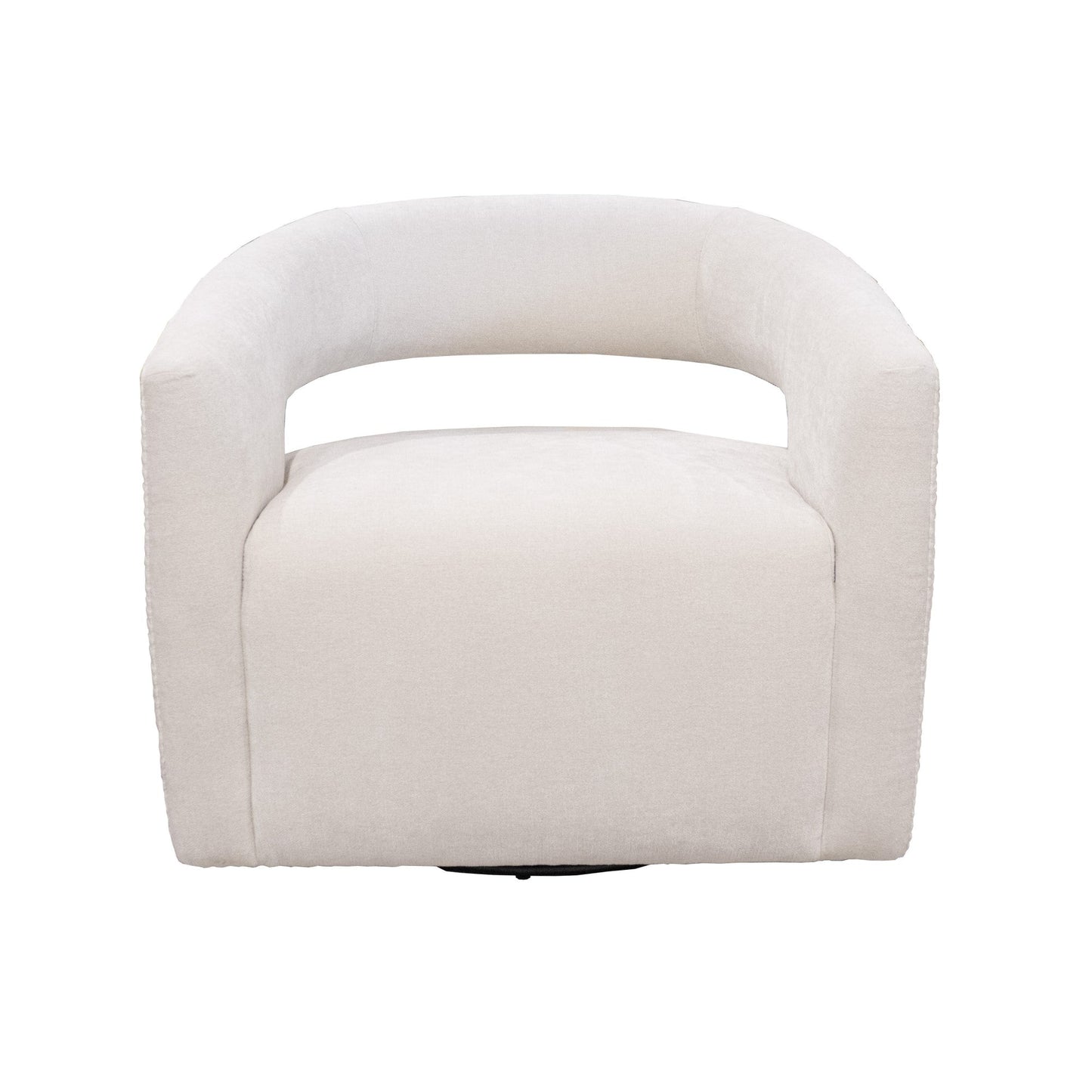 ORBIT - ELISE NATURAL OPEN BACK ACCENT SWIVEL CHAIR