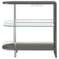 Adolfo Rectangular 2-tier Home Bar Table Grey High Gloss