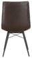 Aiken Upholstered Dining Side Chair Brown (Set of 4)