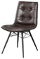 Aiken Upholstered Dining Side Chair Brown (Set of 4)