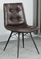 Aiken Upholstered Dining Side Chair Brown (Set of 4)