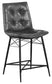 Aiken Upholstered Tufted Counter Chair Charcoal (Set of 2)