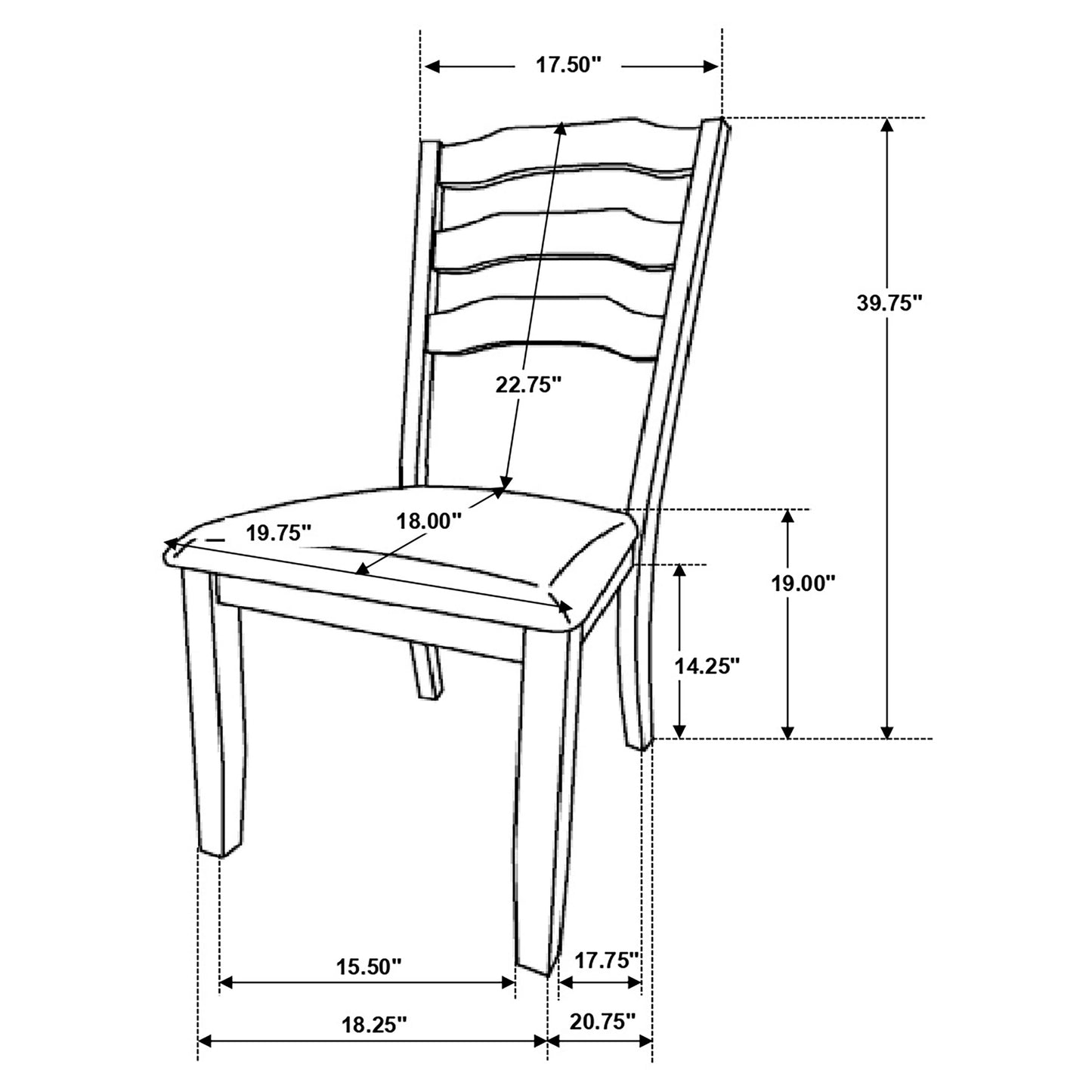 Ronnie Wood Dining Side Chair Rustic Cream (Set of 2)