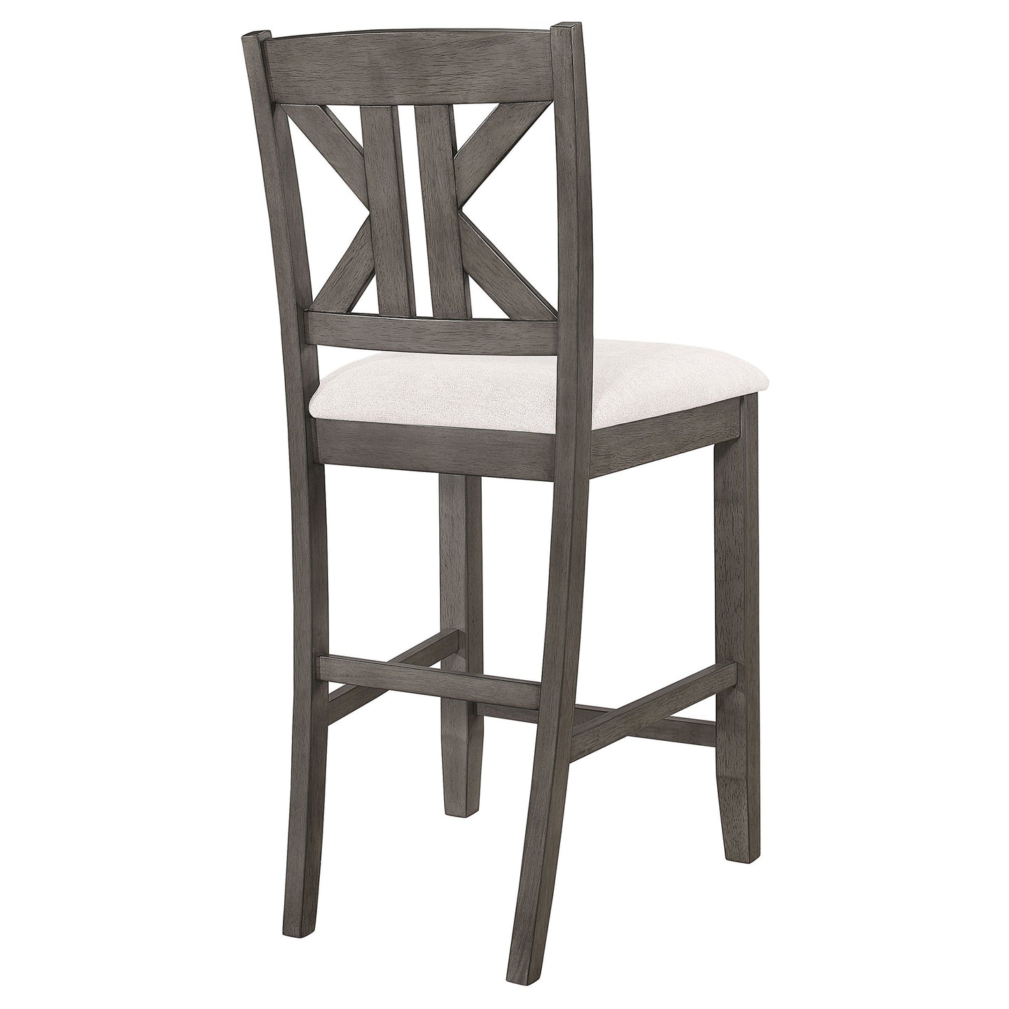 Athens Wood Counter Chair with Cushion Barn Grey (Set of 2)