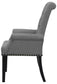 Alana Fabric Upholstered Dining Arm Chair Grey