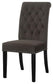 Alana Velvet Upholstered Dining Side Chair Brown (Set of 2)