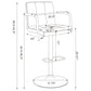 Palomar Adjustable Height Bar Stool Grey and Chrome