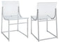 Adino Acrylic Dining Side Chair Chrome (Set of 2)