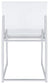 Adino Acrylic Dining Side Chair Chrome (Set of 2)