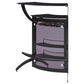 Dallas 2-shelf Curved Freestanding Home Bar Cabinet Black