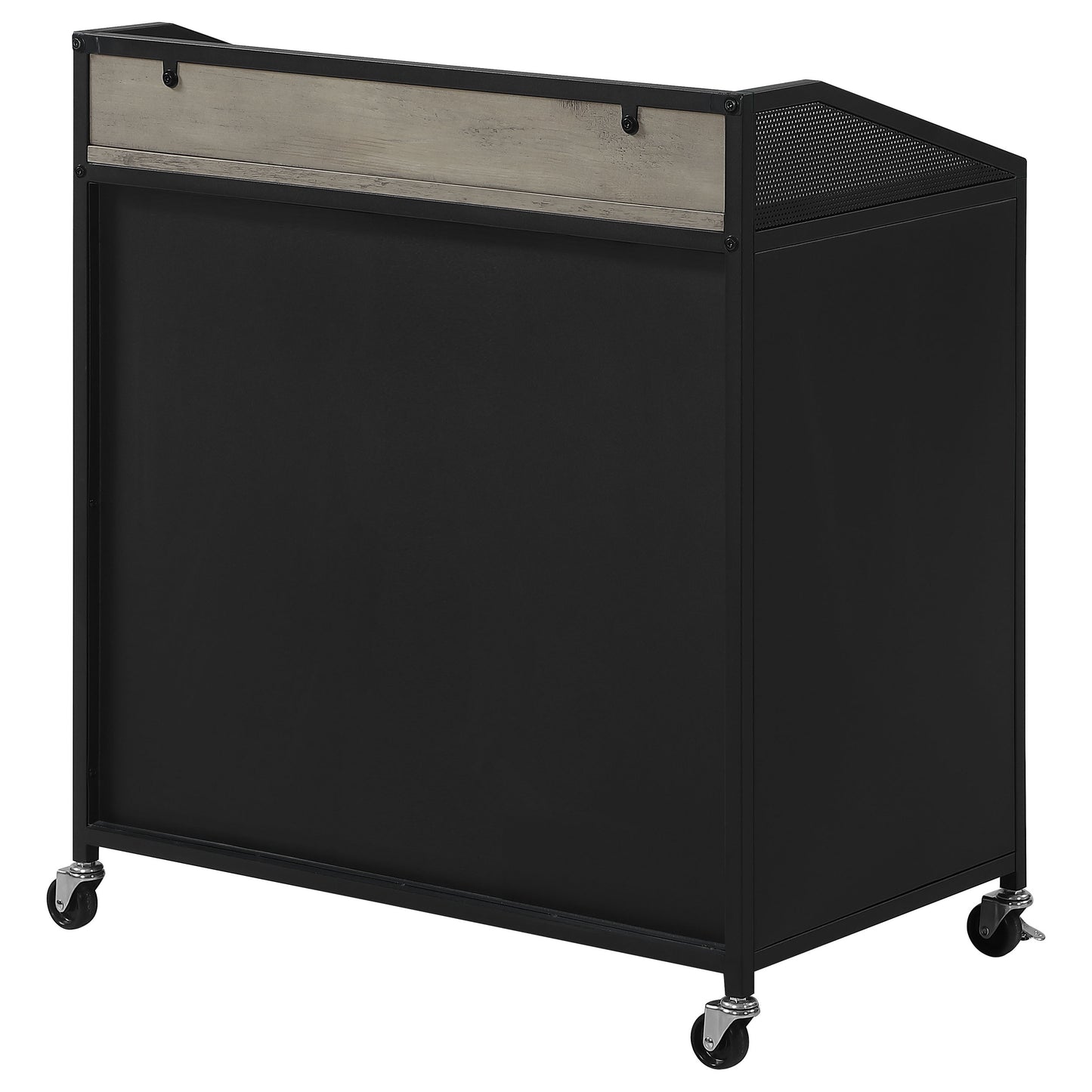 Arlette 2-door Mobile Home Bar Wine Cabinet Sandy Black