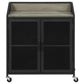 Arlette 2-door Mobile Home Bar Wine Cabinet Sandy Black