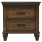 Franco 2-drawer Nightstand Burnished Oak