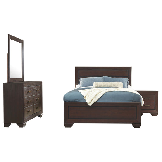 Kauffman 4-piece California King Bedroom Set Dark Cocoa