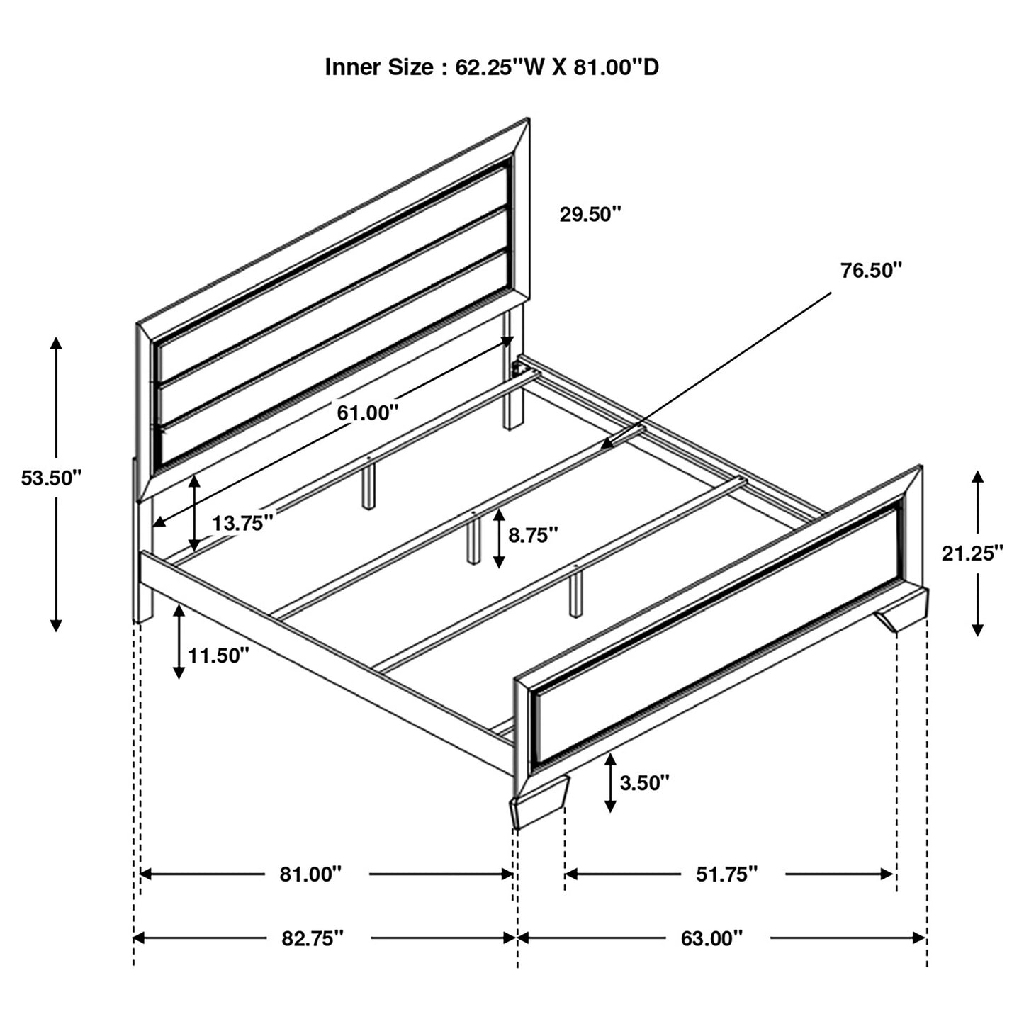 Kauffman Wood Queen Panel Bed Dark Cocoa