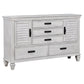 Franco 5-piece Eastern King Bedroom Set Distressed White