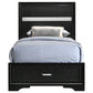 Miranda 51-inch Wood Twin Storage Panel Bed Black