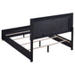 Marceline Wood Eastern King LED Panel Bed Black