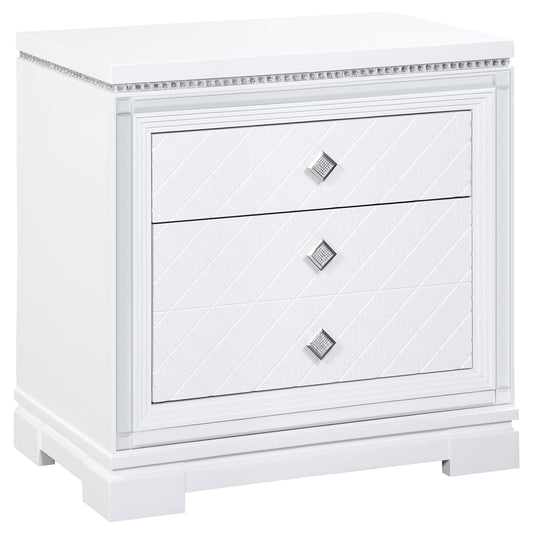 Eleanor 2-drawer Nightstand White
