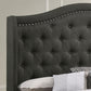 Sonoma Upholstered Full Wingback Bed Grey