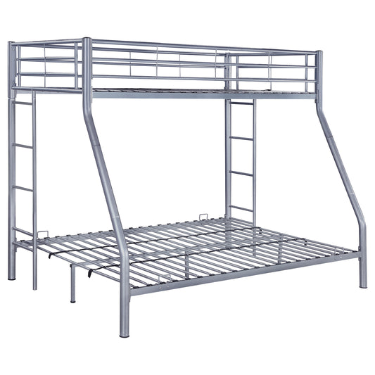 Hayward Metal Twin Over Full Bunk Bed Silver