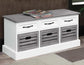 Alma 3-drawer Storage Bench White and Weathered Grey