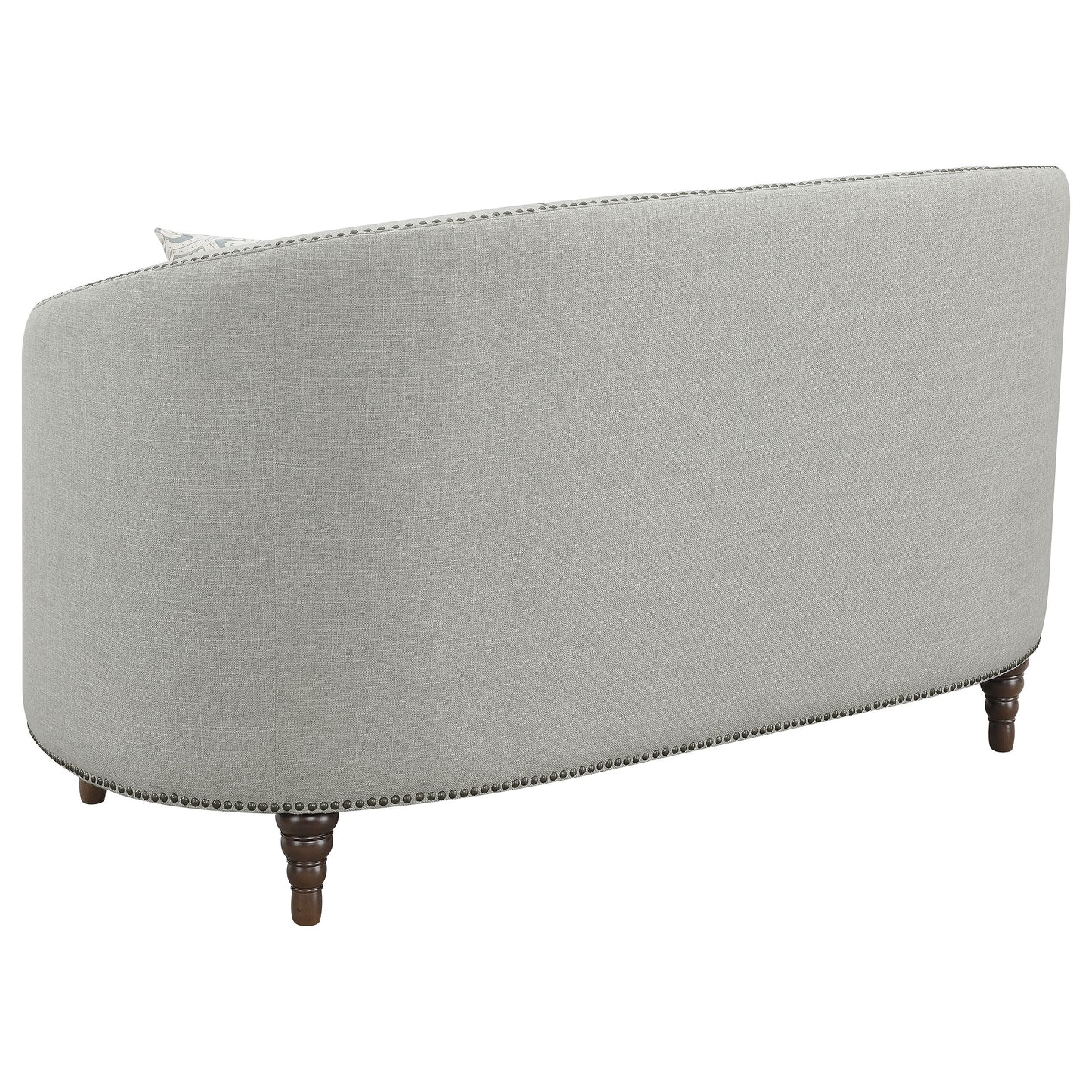 Avonlea Upholstered Sloped Arm Loveseat Grey Fabric