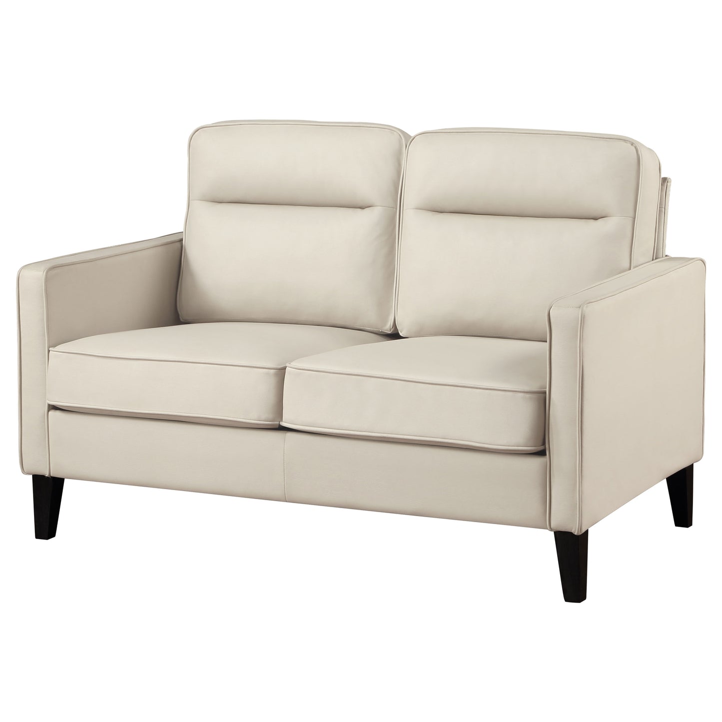 Jonah Upholstered Track Arm Loveseat Ivory