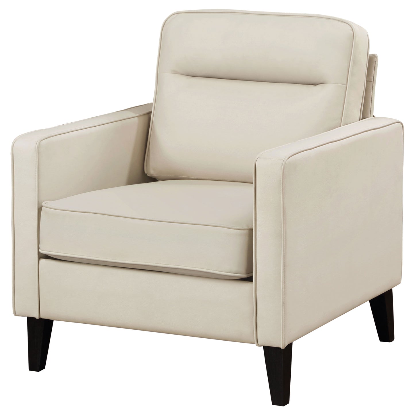 Jonah Upholstered Track Arm Accent Chair Ivory