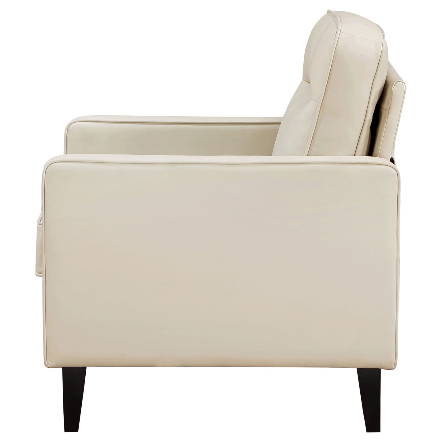 Jonah Upholstered Track Arm Accent Chair Ivory