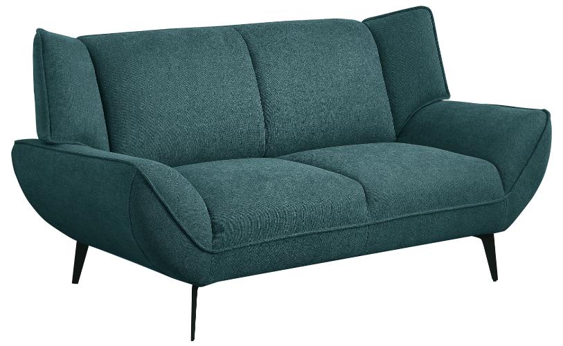 Acton Upholstered Flared Arm Loveseat Teal Blue