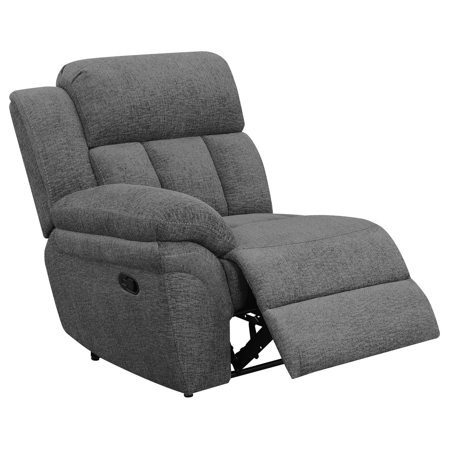 Bahrain Upholstered Motion Loveseat Charcoal