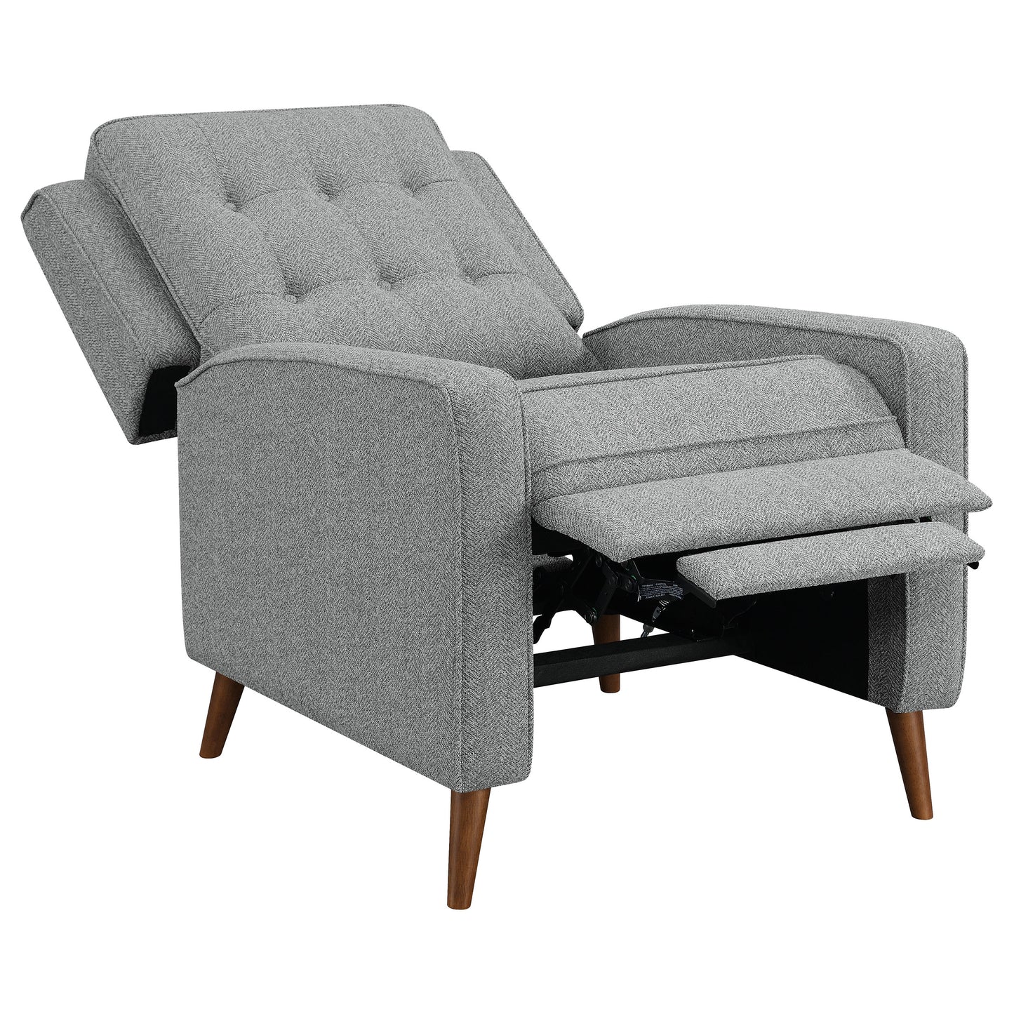 Davidson Upholstered Tufted Push Back Recliner Grey