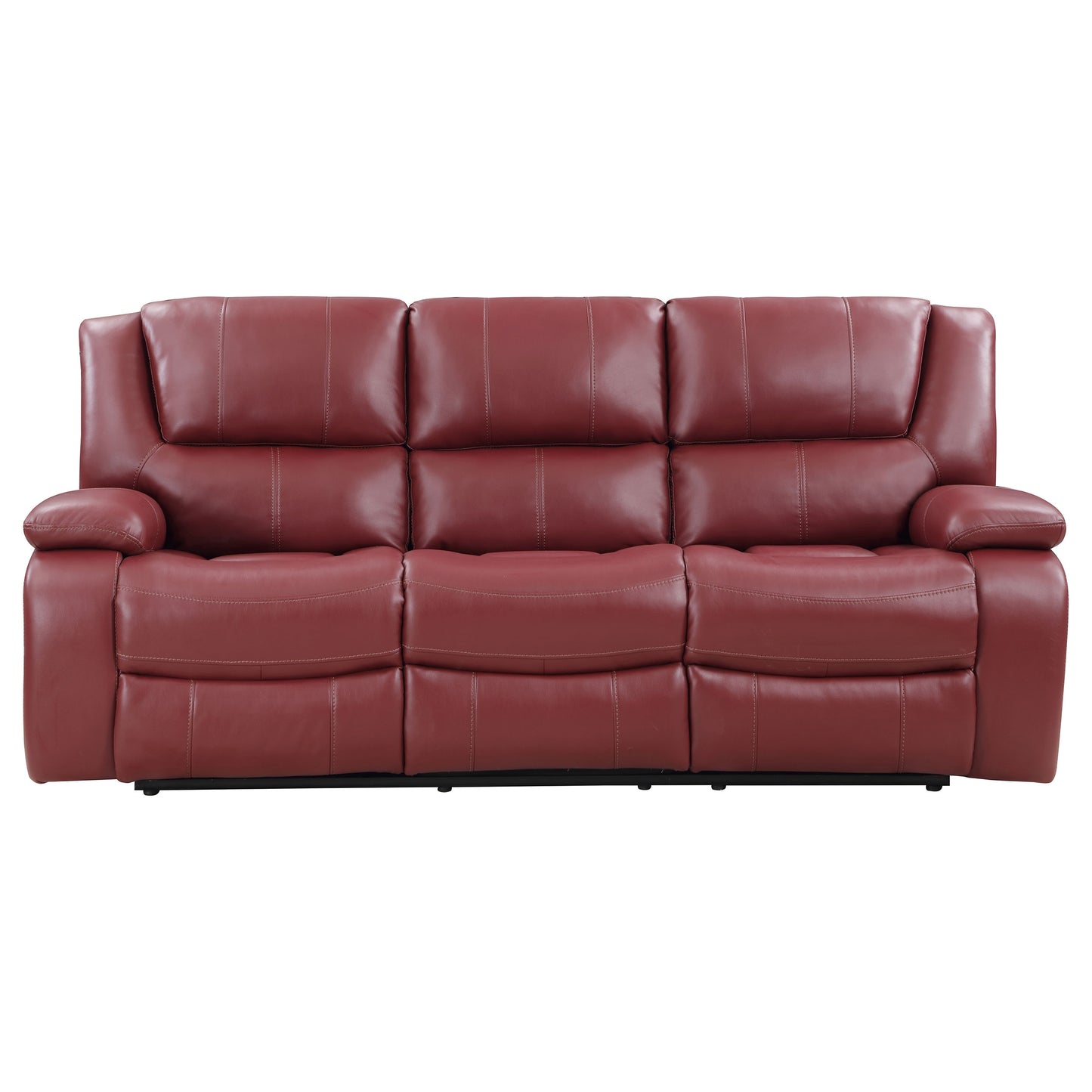 Camila 3-piece Upholstered Reclining Sofa Set Red